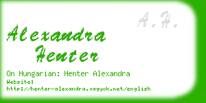 alexandra henter business card